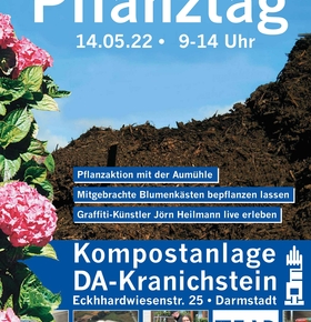Pflanztag auf der Kompostierungsanlage am 14. Mai 2022